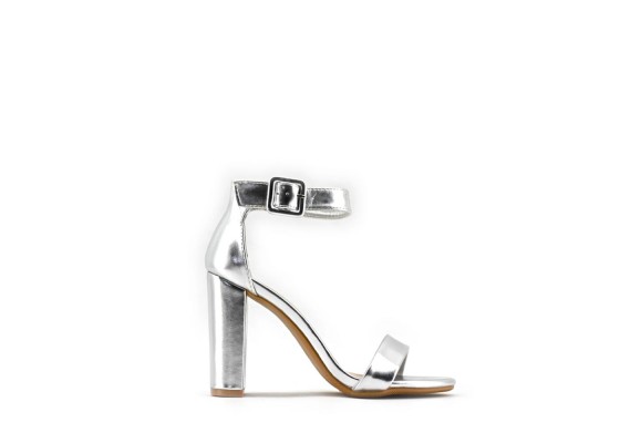 Sandalia Tacón Ancho PU